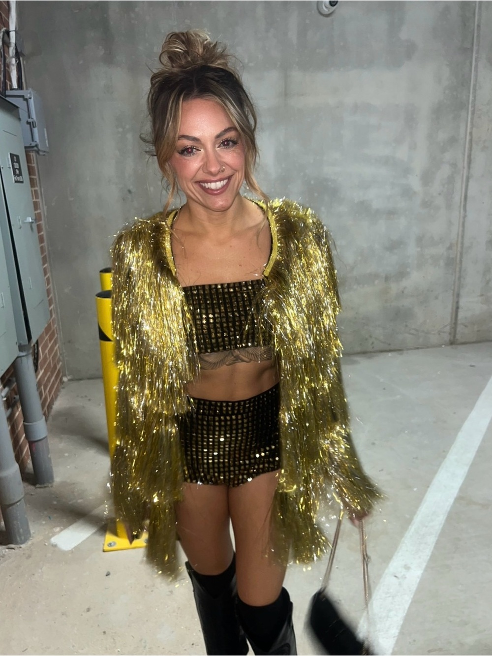 Gold Metallic Fringe Jacket